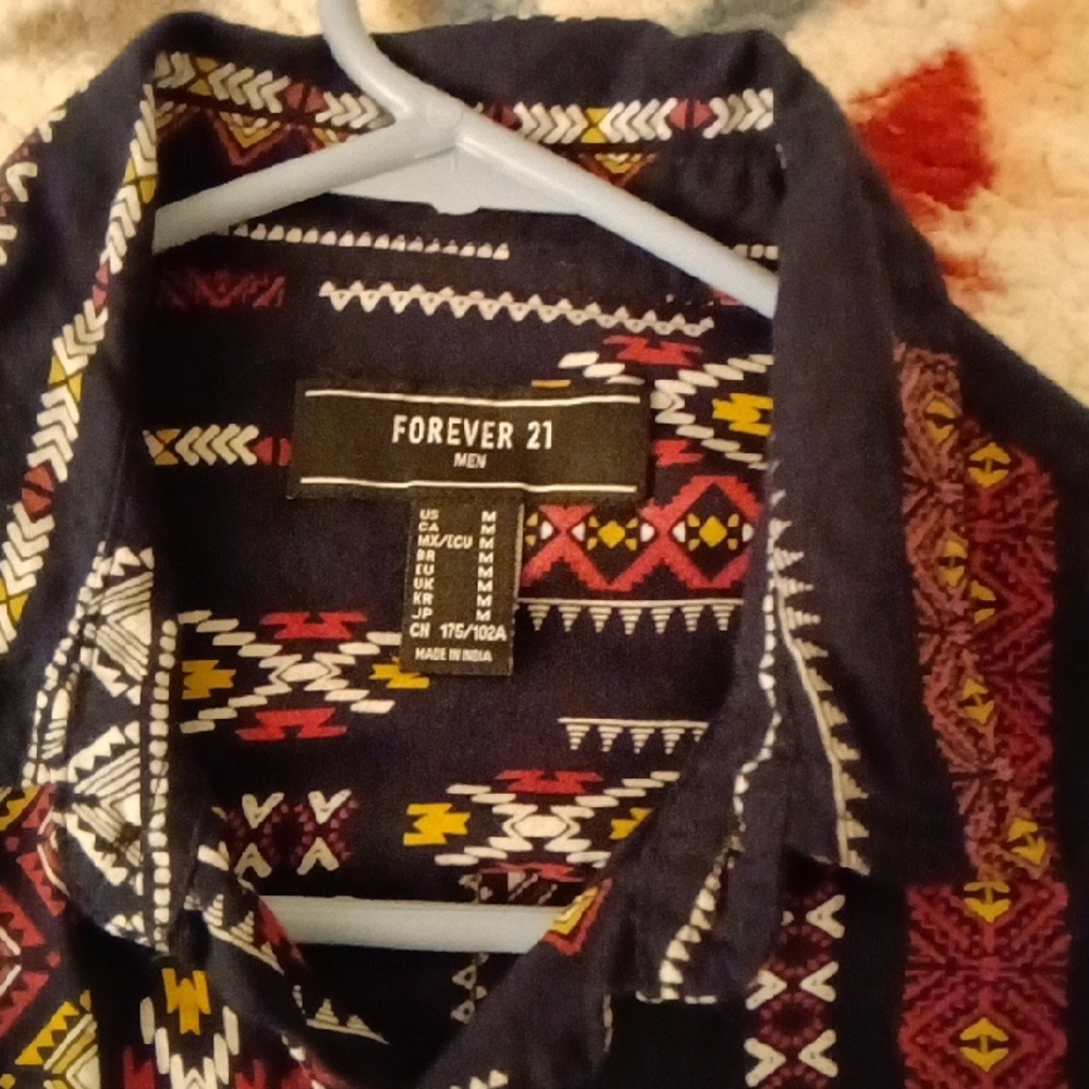 Forever 21 Multicolor Geometric Pattern Shirt - image 2